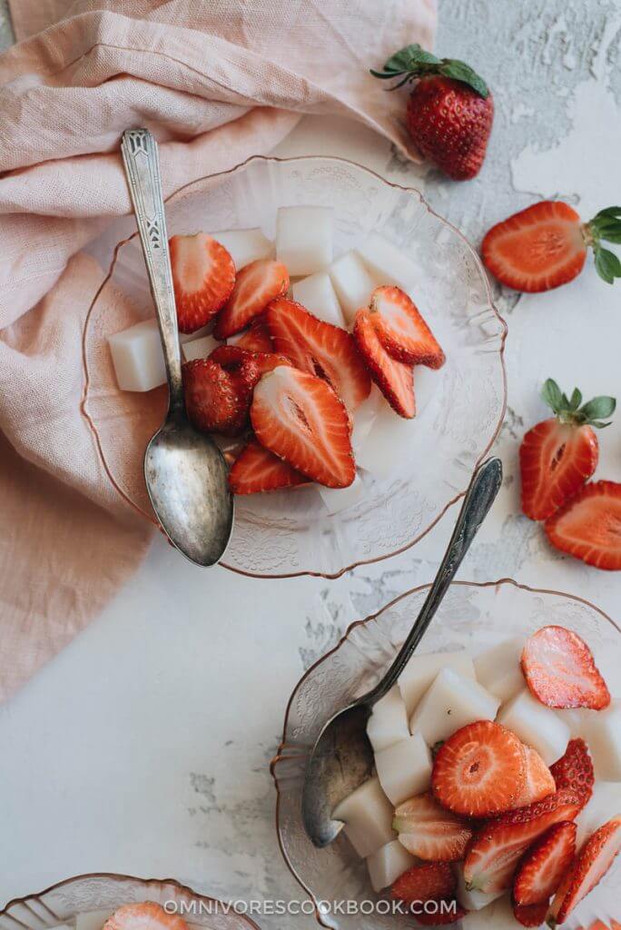 Almond Tofu (Almond Pudding, 杏仁豆腐) Omnivore's Cookbook