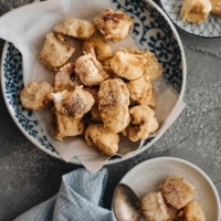 A lighter Asian-style banana fritter that is less calorie-dense and still satisfies your sweet tooth.