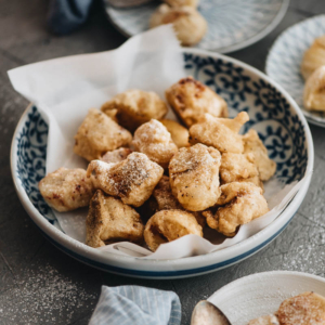 A lighter Asian-style banana fritter that is less calorie-dense and still satisfies your sweet tooth.