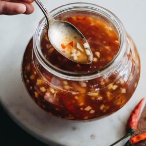 Homemade Sweet Chili Sauce - An all-purpose sauce that is not only very easy to make, but also tastes better and is way healthier than bottled sauce. {vegetarian, gluten-free adaptable}