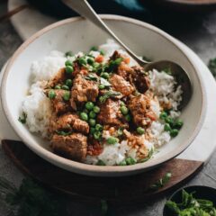 The easiest and quickest pressure cooker curry beef stew recipe that yields the best results. Simply dump everything into the pot and you’ll have melt-in-your-mouth beef smothered in a rich, thick tomato curry sauce. So irresistible! #GlutenFree #beef #instantpot #recipes