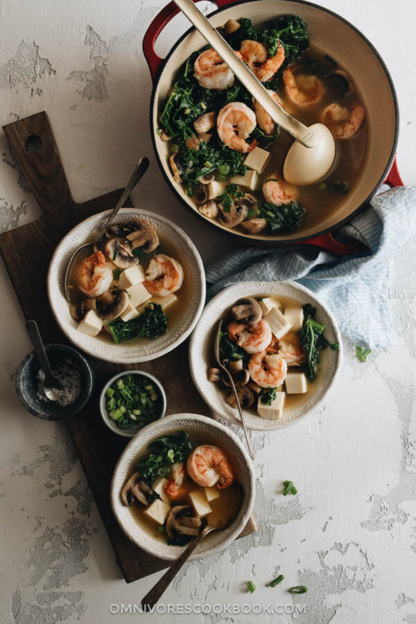 15Minute Shrimp Soup with Tofu and Kale Omnivore's Cookbook