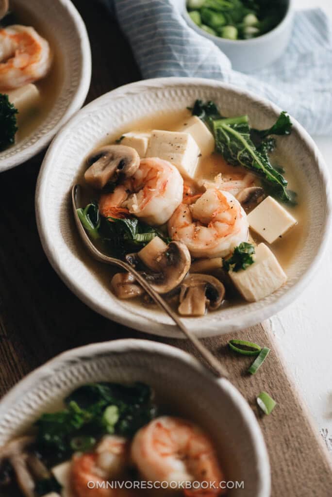15Minute Shrimp Soup with Tofu and Kale Omnivore's Cookbook