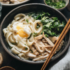 Asian Instant Pot Chicken Noodle Soup (A Pressure Cooker Recipe) - The heartiest and easiest one-pot dinner - you can simply dump in the ingredients and forget about it, and it’ll be ready in 30 minutes. #glutenfree #chicken #soup #instantpot #recipes