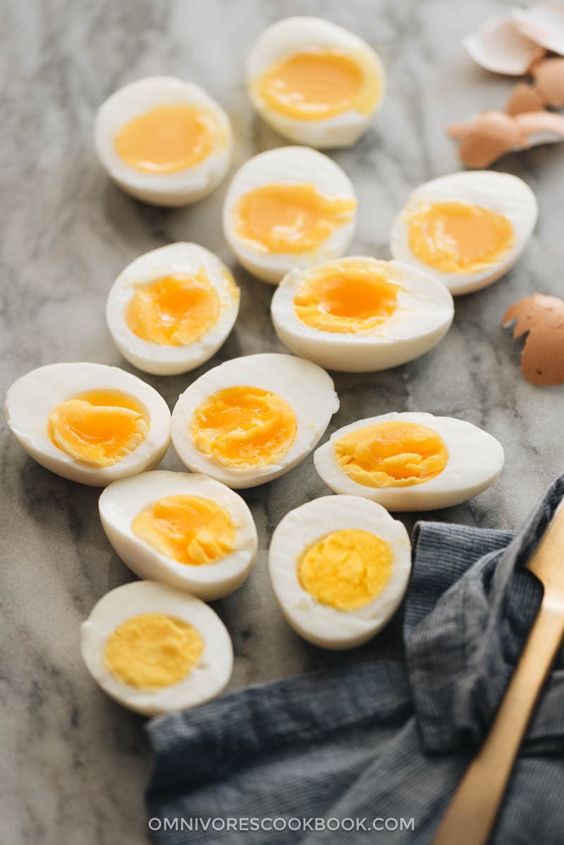 steamed soft boiled eggs