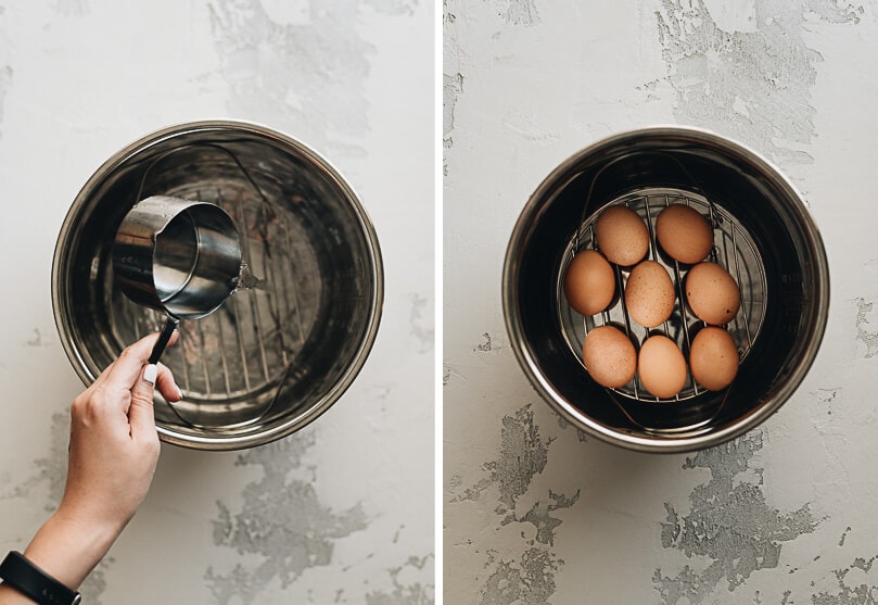 Instant pot eggs cooking steps