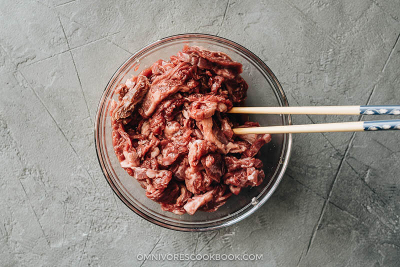 Mongolian Beef with sticky gingery garlicky sauce