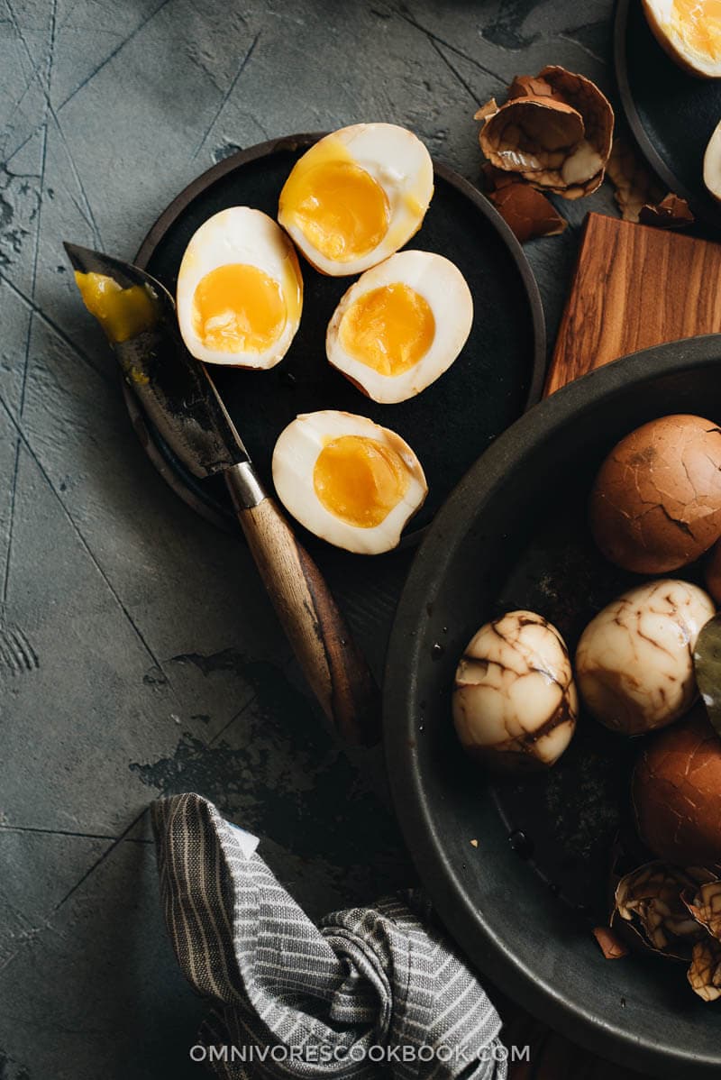 Chinese Tea Eggs (w/ Soft and Hard Boiled Eggs, 茶叶蛋) - Omnivore's Cookbook