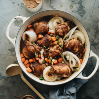 The Best Filipino Chicken Adobo - This savory yet tangy chicken dish only requires a few ingredients and lets the marinade do all the work for a flavorful and easy weekday dinner you can make in your own kitchen. {Gluten-Free} #easy #recipe #stovetop #authentic #thighs #vegetables