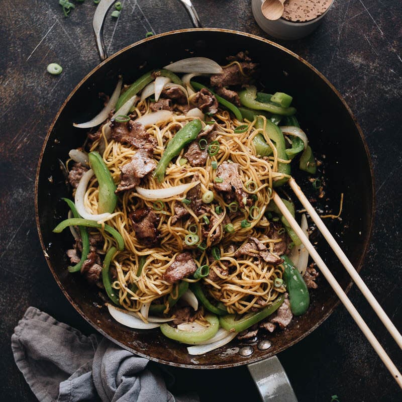 beef chow fun with black bean sauce