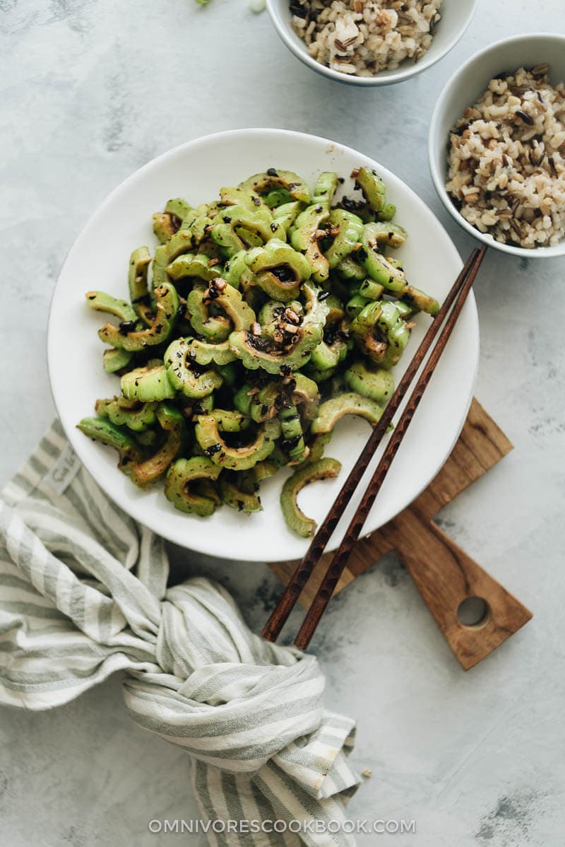 Stir Fried Bitter Melon With Fermented Black Beans Omnivore S