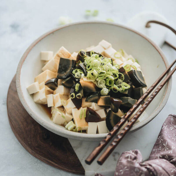 Tofu with Century Egg Salad (皮蛋豆腐) Omnivore's Cookbook