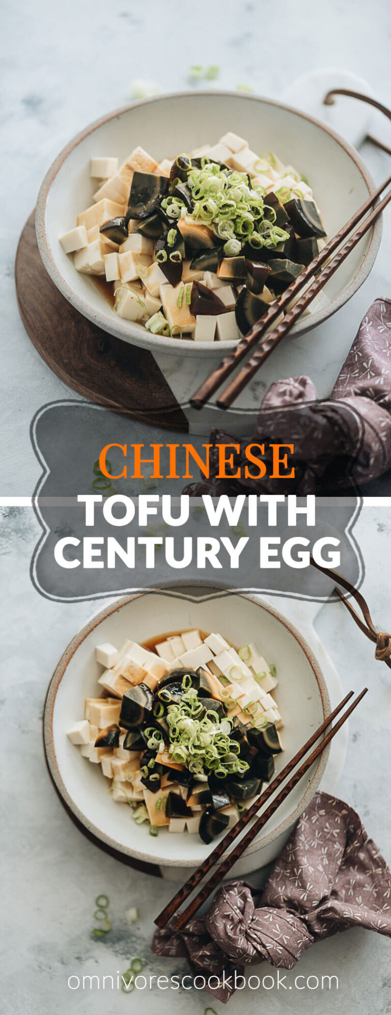 Tofu with Century Egg Salad (皮蛋豆腐) Omnivore's Cookbook