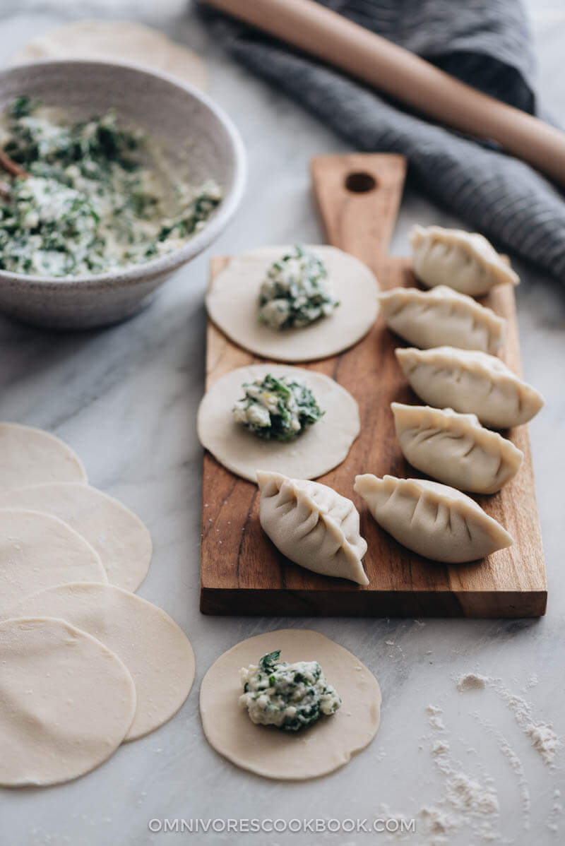Top 15 Vegetarian Chinese Recipes - Nepali Momos with Spinach and Ricotta