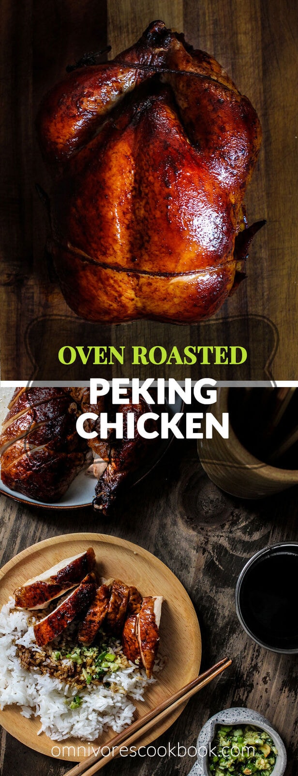Oven Roasted Peking Chicken - A cross between a roasted chicken and Peking duck, this recipe is for days when you have that craving for peking duck but chicken is all you have to work with.
