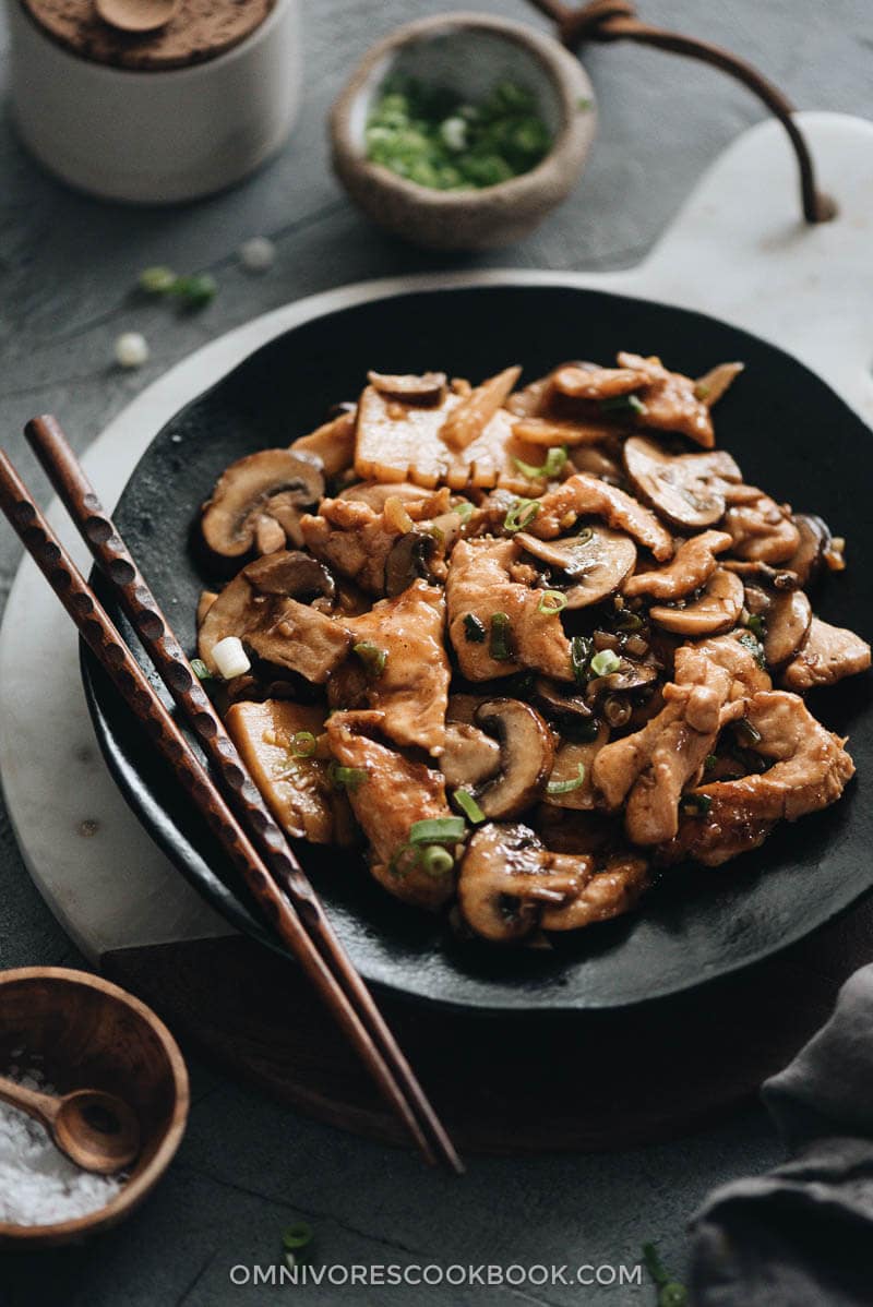 Chinese Mushroom Chicken Stir Fry Omnivores Cookbook