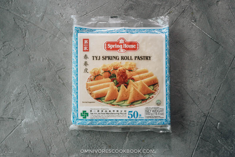 Chinese egg roll wrapper package