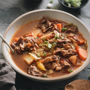 Pressure Cooker Oxtail Soup (An Instant Pot Recipe) - A simplified version using minimal prep and time to cook everything in one pot. No searing or par-boiling required. The oxtails will turn out soft like butter and the soup rich and hearty. Both Instant Pot and stovetop pressure cooker methods are included. {Gluten-Free}