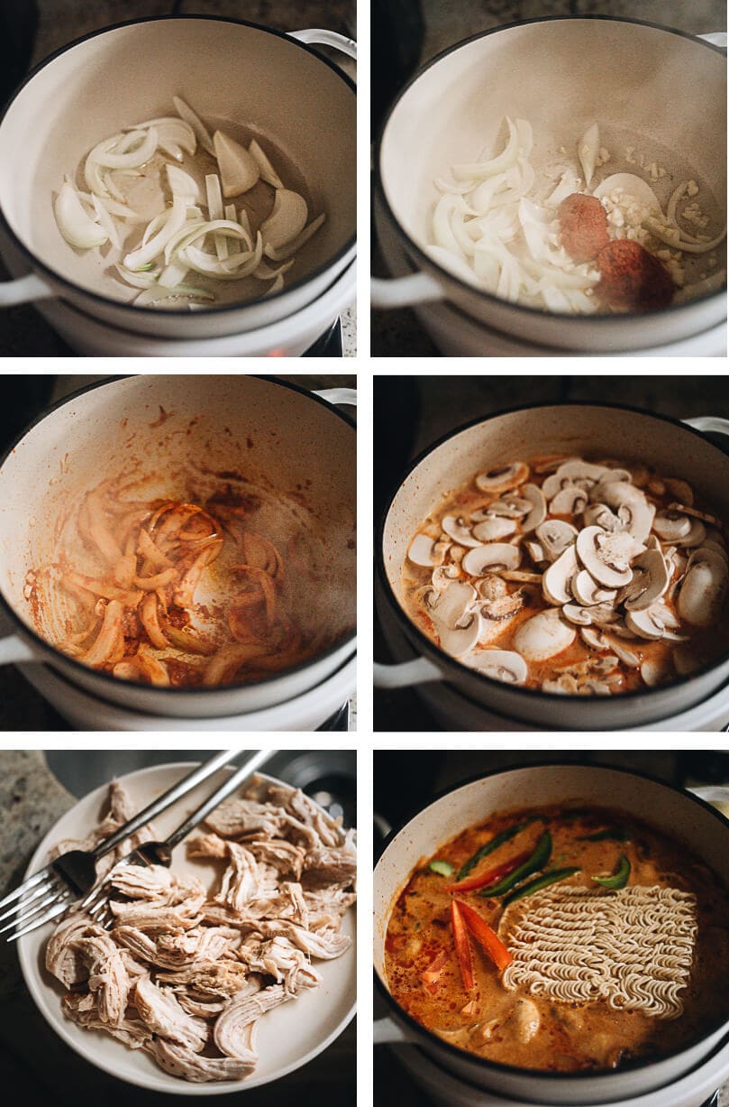 Homemade Thai peanut butter ramen