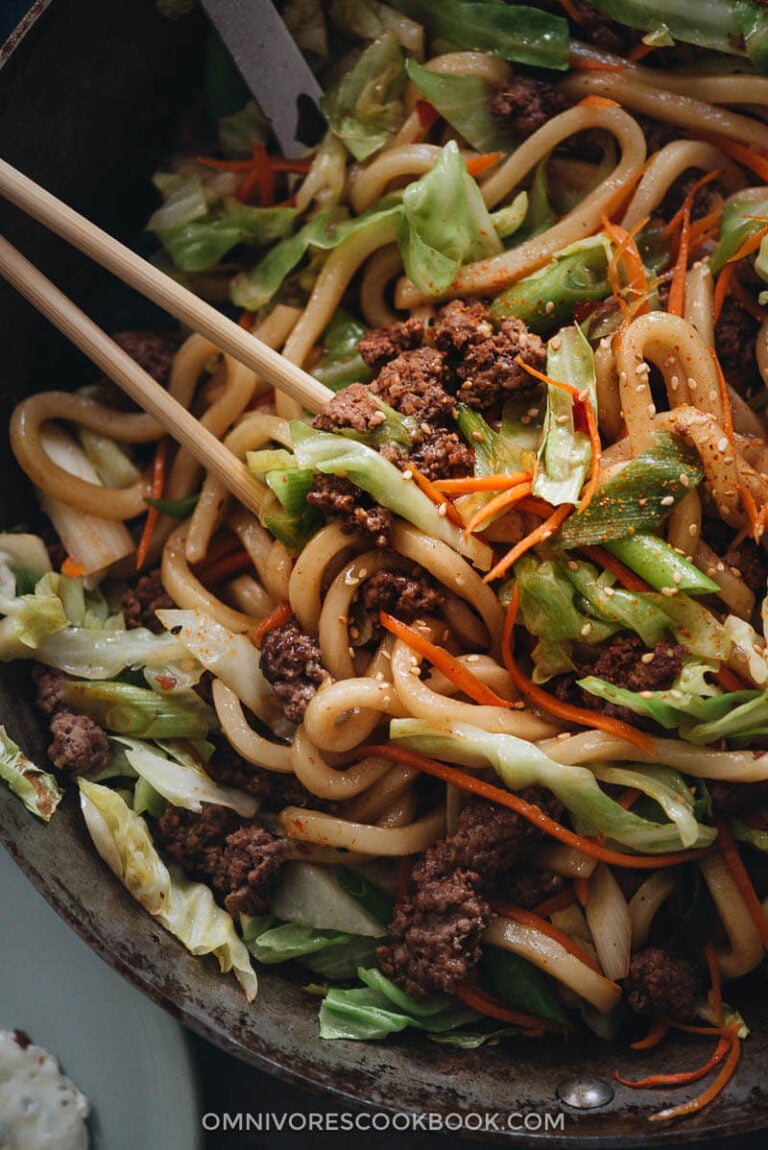 Easy Fried Udon (Yaki Udon) Omnivore's Cookbook