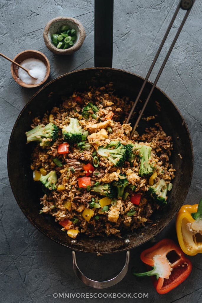 Easy Beef Fried Rice (牛肉炒饭) - Omnivore's Cookbook
