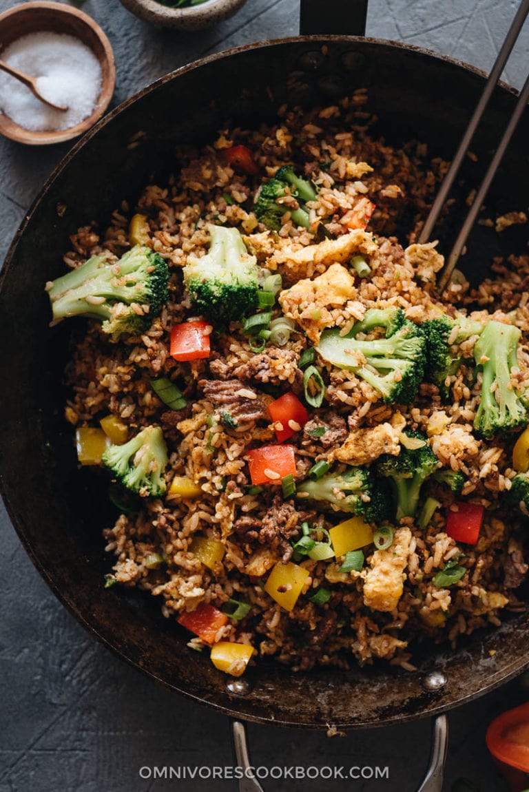 Easy Beef Fried Rice (牛肉炒饭) - Omnivore's Cookbook