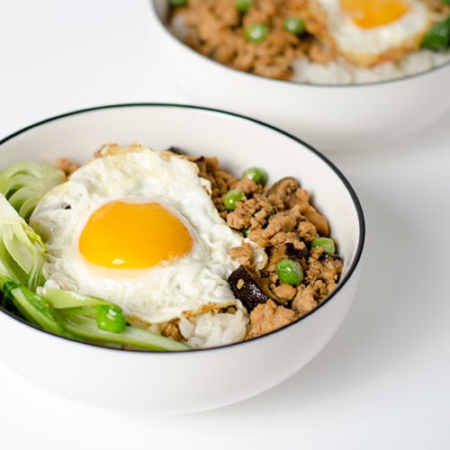 Ground Chicken Rice Bowl