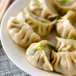 San Xian Potsticker with Pork, Shrimp and Shiitake Mushroom