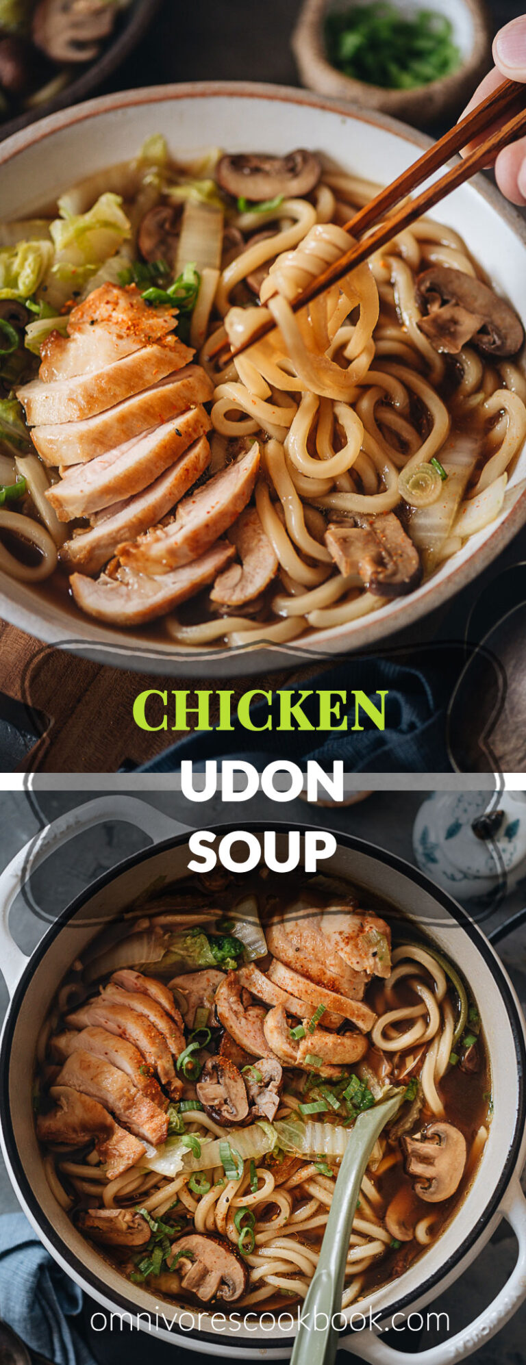 Chicken Udon Soup (鸡肉乌冬面) Omnivore's Cookbook