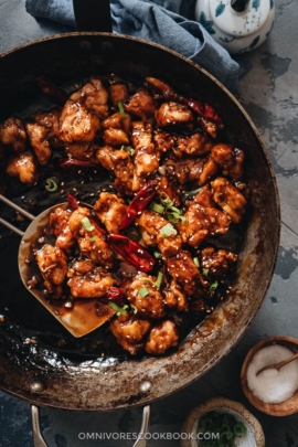 General Tso’s Chicken in a pan