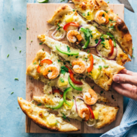 Asian Seafood Pizza