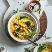 This Indonesian pumpkin porridge (Manadonese porridge) is fragrant, hearty, and loaded with nutrition. It’s the perfect side dish to warm your body and heart as the weather gets cooler. {Gluten-Free, Vegetarian}