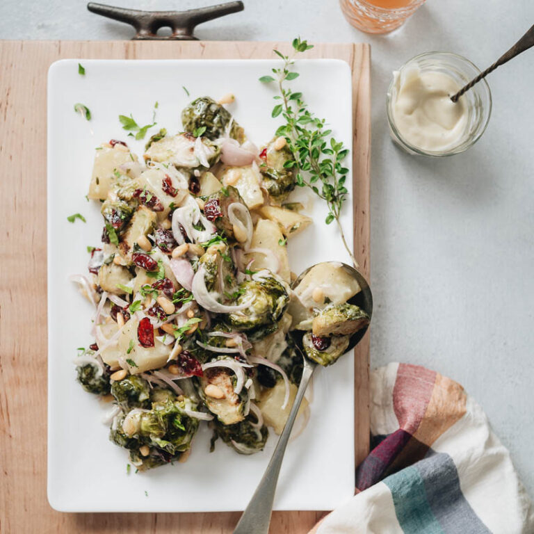 Creamy Potato and Brussels Sprouts Salad Omnivore's Cookbook