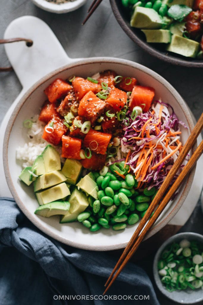 Salmon Poke Bowl Omnivore's Cookbook