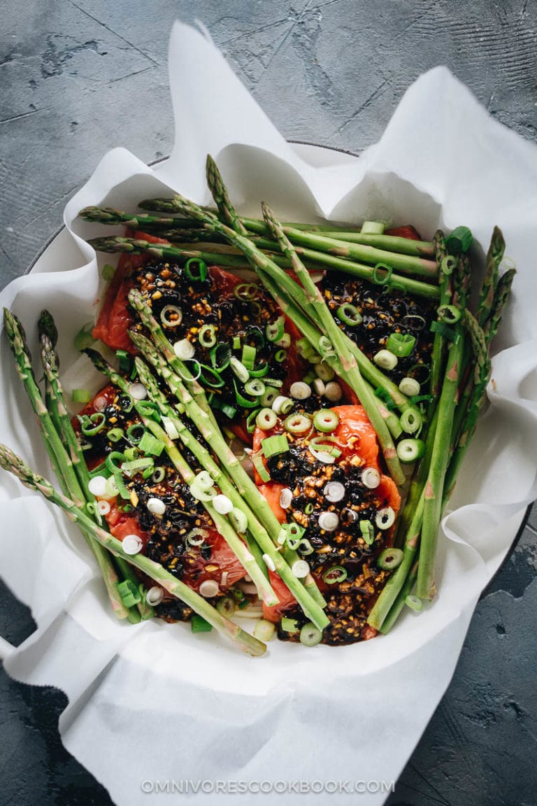 Steamed Salmon In Black Bean Sauce - Omnivore's Cookbook