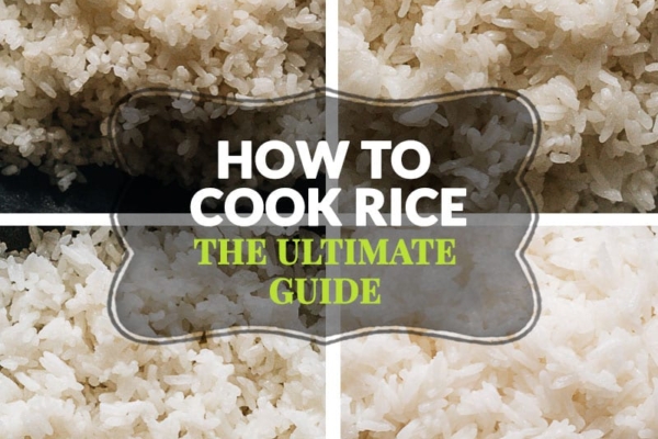 How to Cook Rice - The Ultimate Guide | In this guide, you will find detailed information on how to cook short grain, medium grain, long grain, and jasmine rice in a rice cooker, on the stove top, or in an Instant Pot. I also included the rice-water ratios and a cooking time chart, plus notes on how to adjust the texture of white rice, storage, and more!