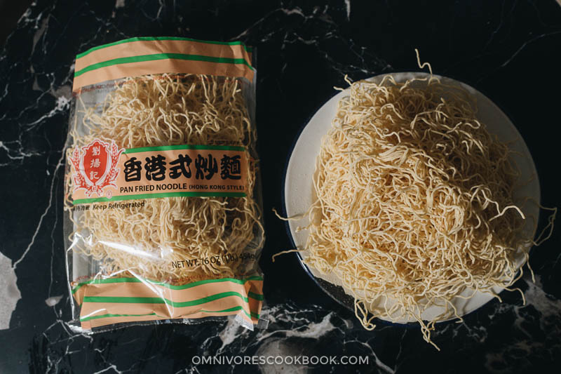 Hong Kong style pan fried noodles