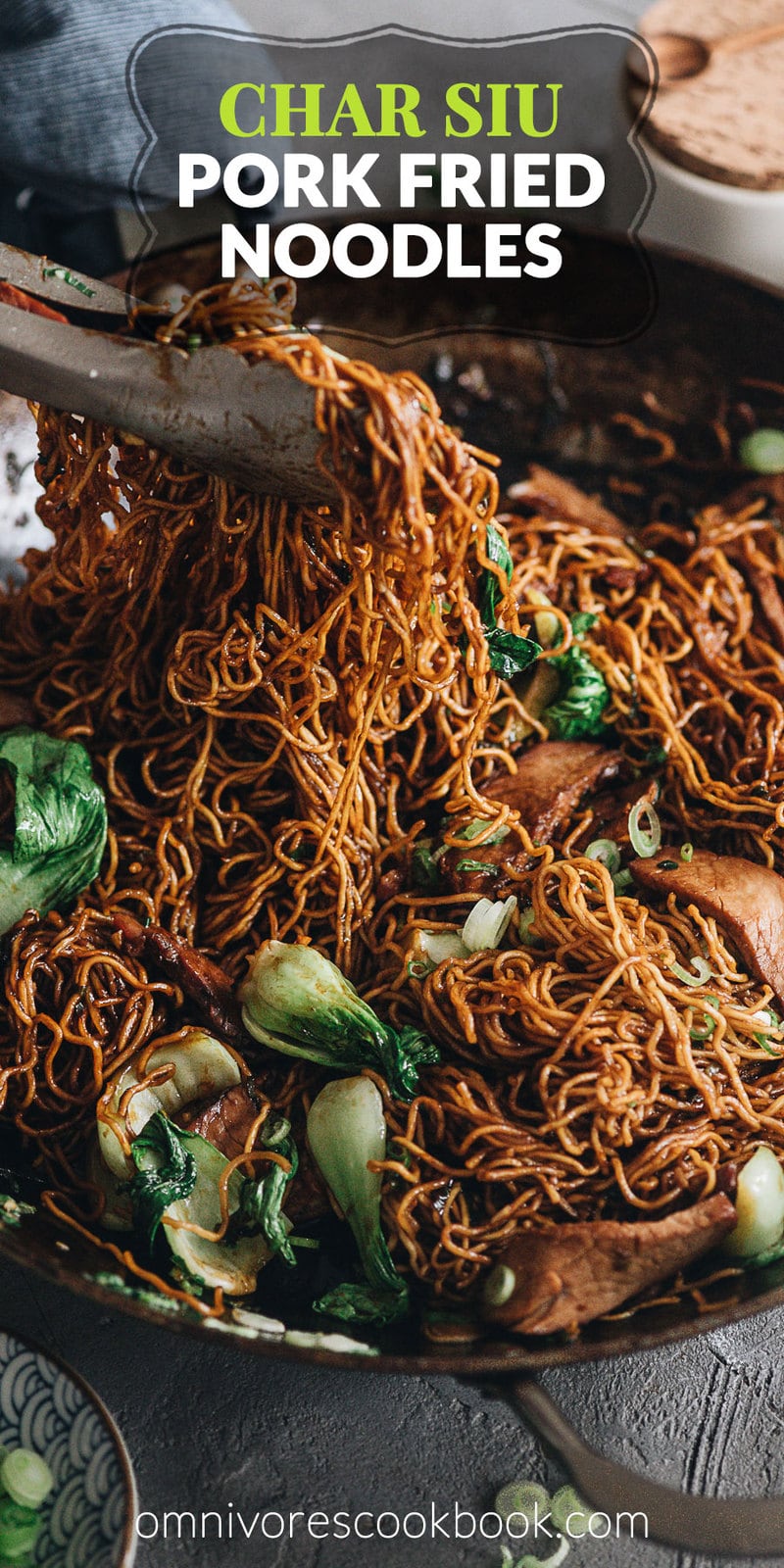 Char Siu Chow Mein (叉烧炒面) | This recipe uses plenty of fresh herbs and a rich sauce to bring you the best Chinese BBQ pork fried noodles in 30 minutes. It tastes even better than takeout!