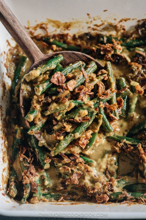 Curried Vegan Green Bean Casserole - Omnivore's Cookbook