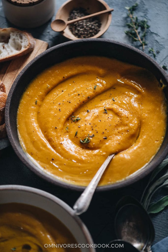 Roasted Kabocha Squash Soup - Omnivore's Cookbook