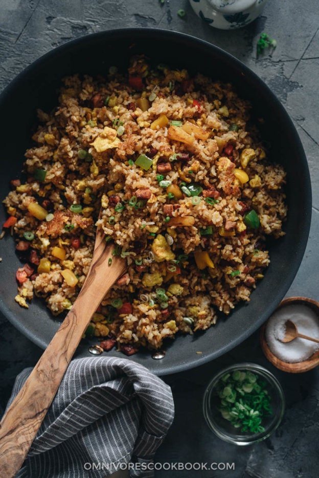 leftover-ham-fried-rice-with-pineapple-omnivore-s-cookbook