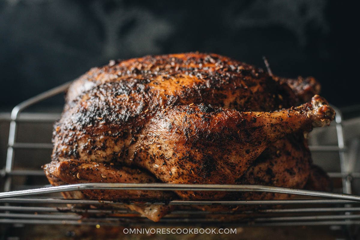 Roasted whole chicken with spice rub