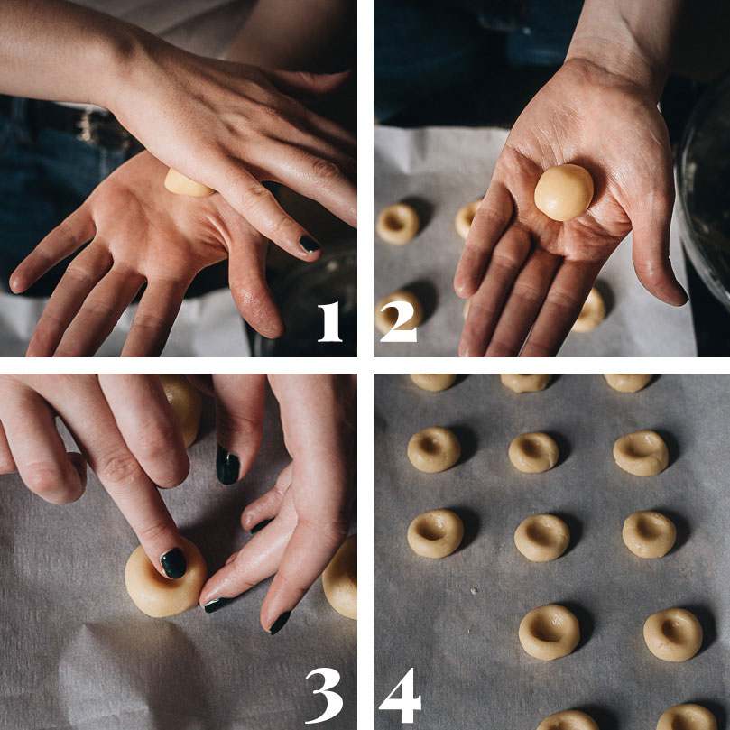 How to shape thumbprint cookies