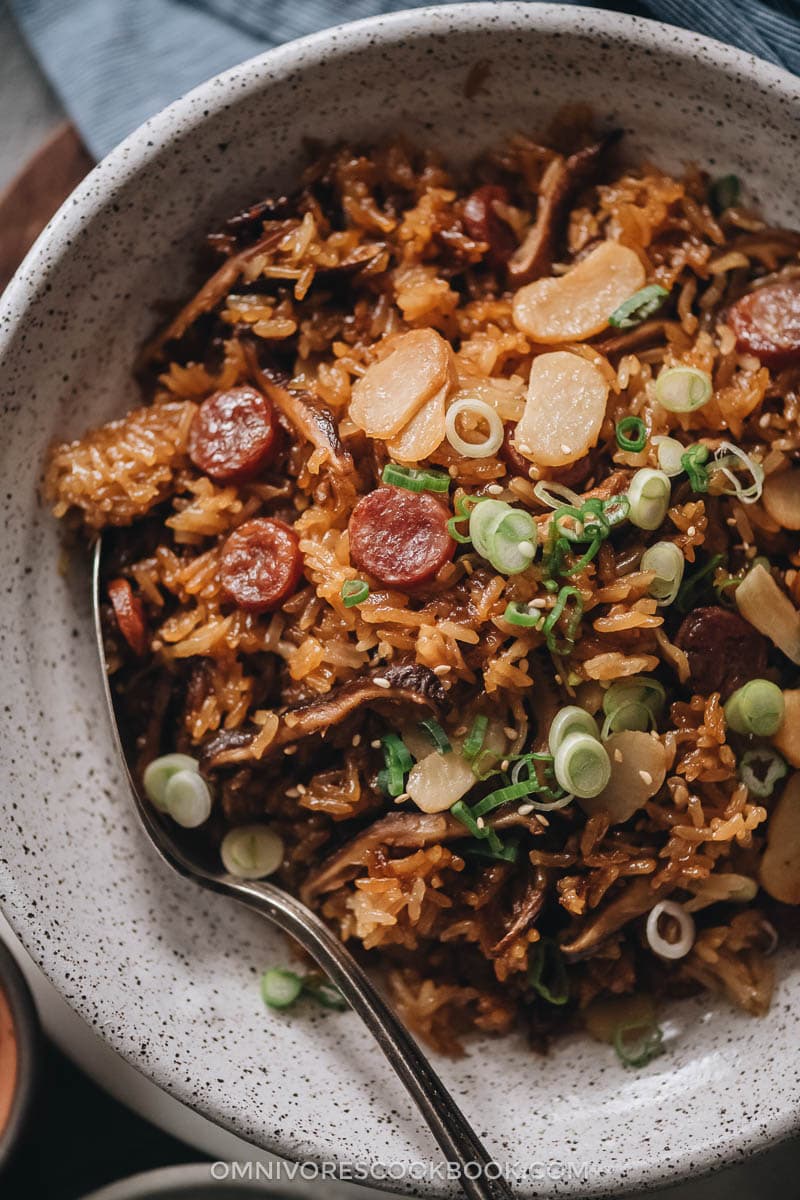 Instant Pot Chinese Sausage Rice - Omnivore's Cookbook