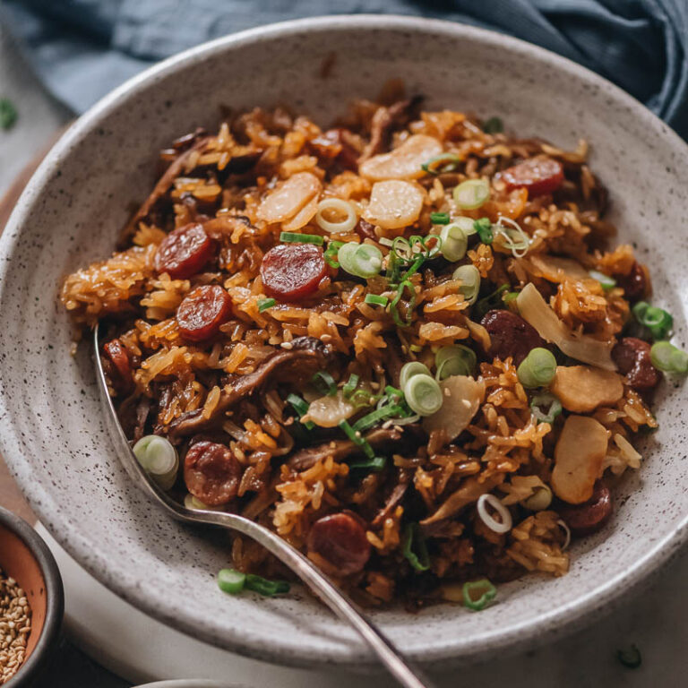 Instant Pot Chinese Sausage Rice Omnivore's Cookbook