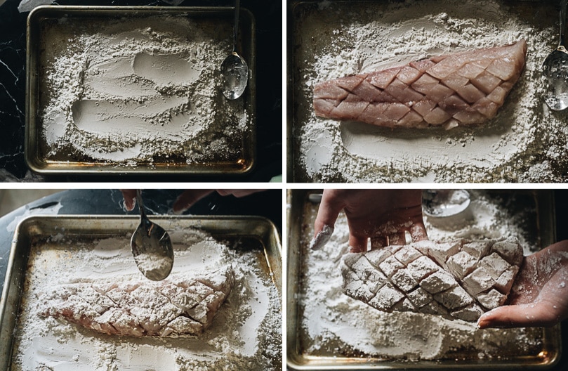 How to coat fish for shallow frying step-by-step