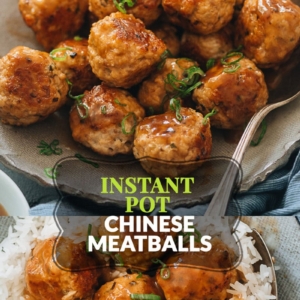 This easy Chinese-style Instant Pot meatball recipe is perfect for your weekday dinners and meal-prep. It creates juicy, tender chicken meatballs and a rich, fragrant gravy in one pot. Top them on rice or noodles - you won't be able to stop eating! {Gluten-Free adaptable}