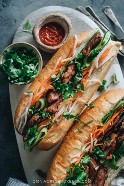 Leftover Ham Banh Mi Sandwich (quick & Easy) - Omnivore's Cookbook