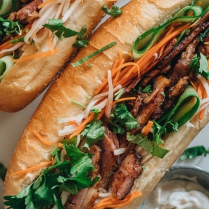 Turn your leftover Easter ham into a Vietnamese favorite with this fast, flavorful ham banh mi sandwich you’ll want for lunch every day! A quick pickle recipe is included so you can recreate that authentic taste in your own kitchen.