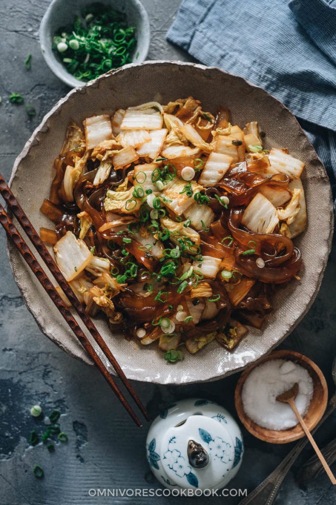 Chinese Napa Cabbage with Glass Noodles - Omnivore's Cookbook